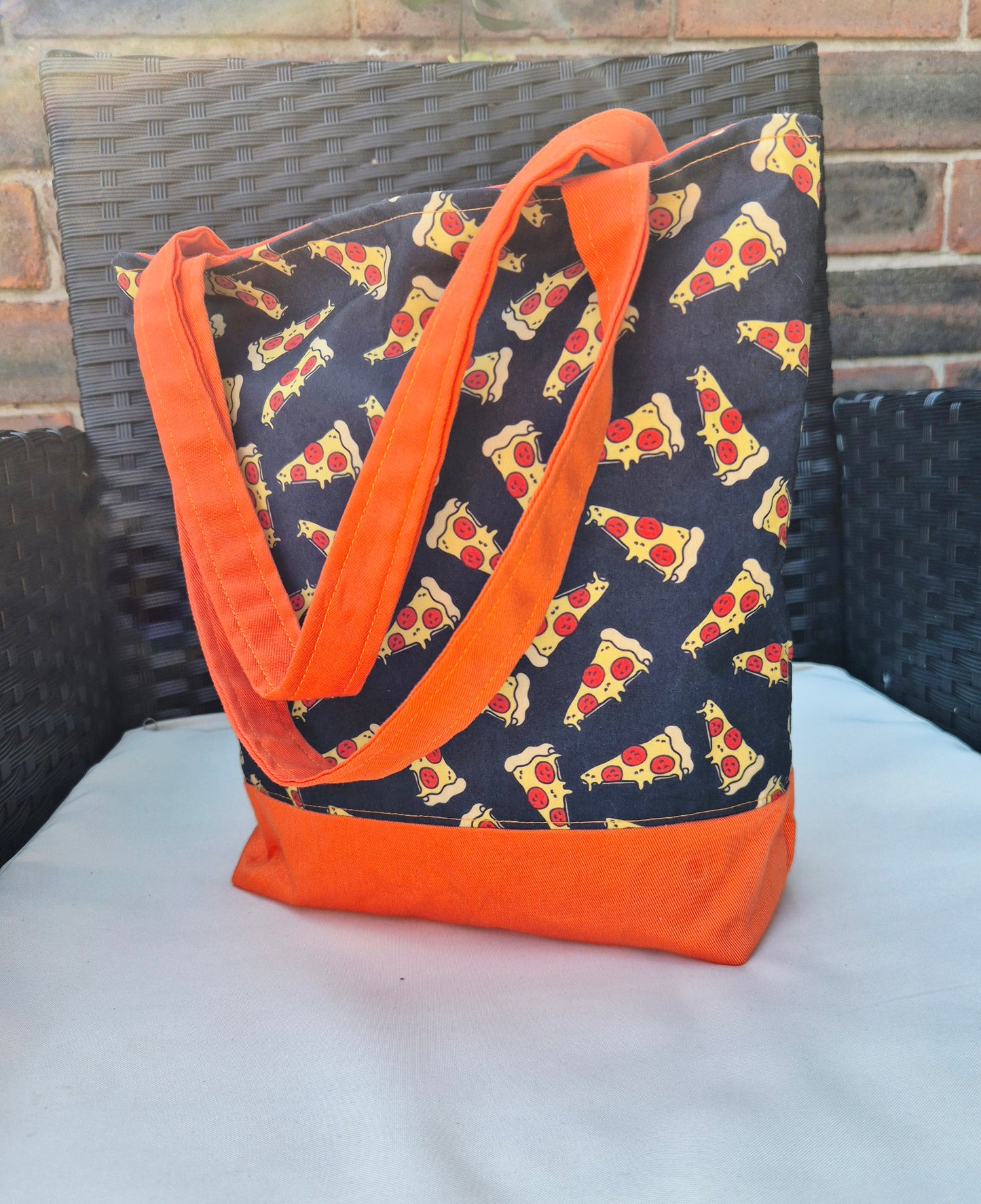 Funky Pizza Medium Tote Bag