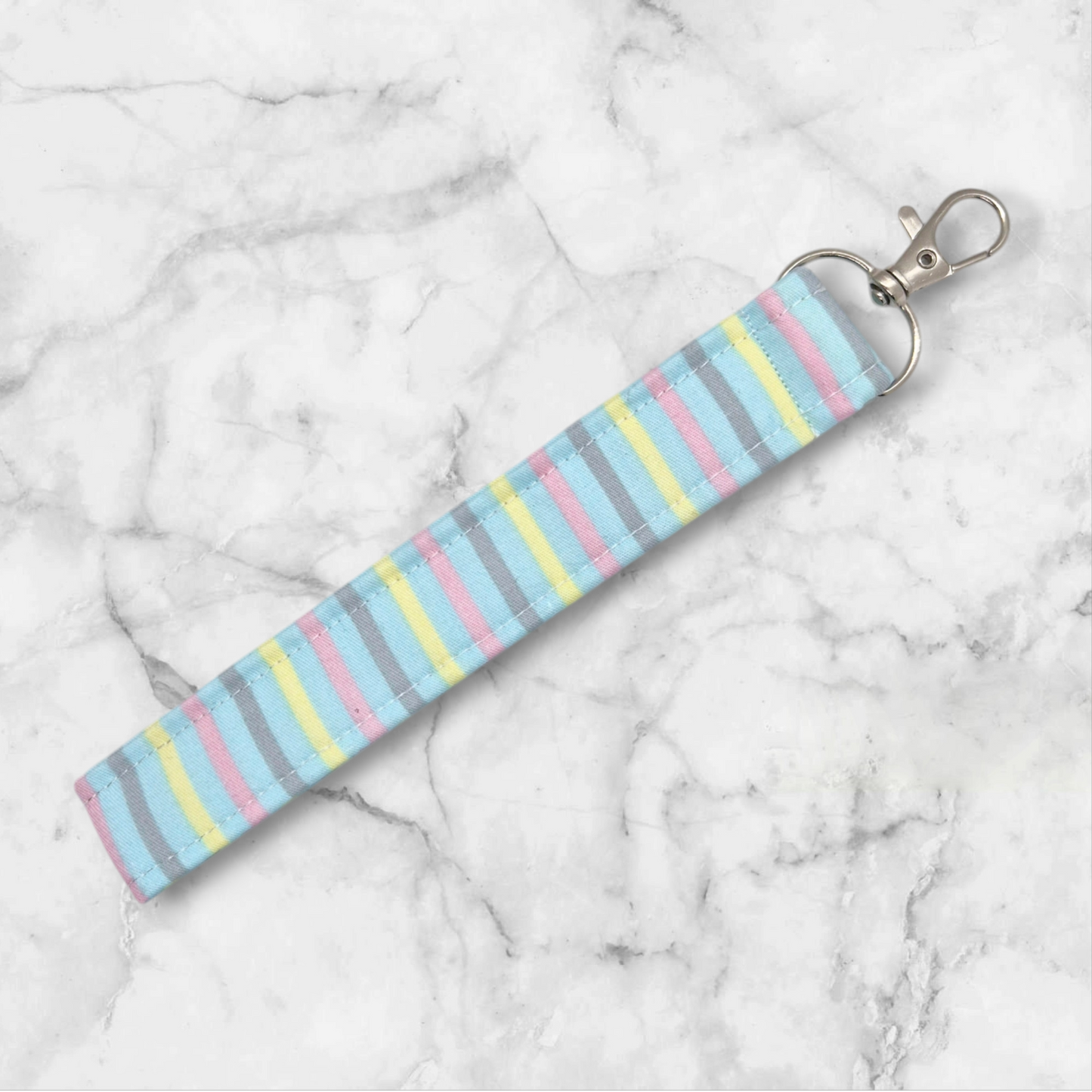 Handmade Wristlet Keychain - Stripes
