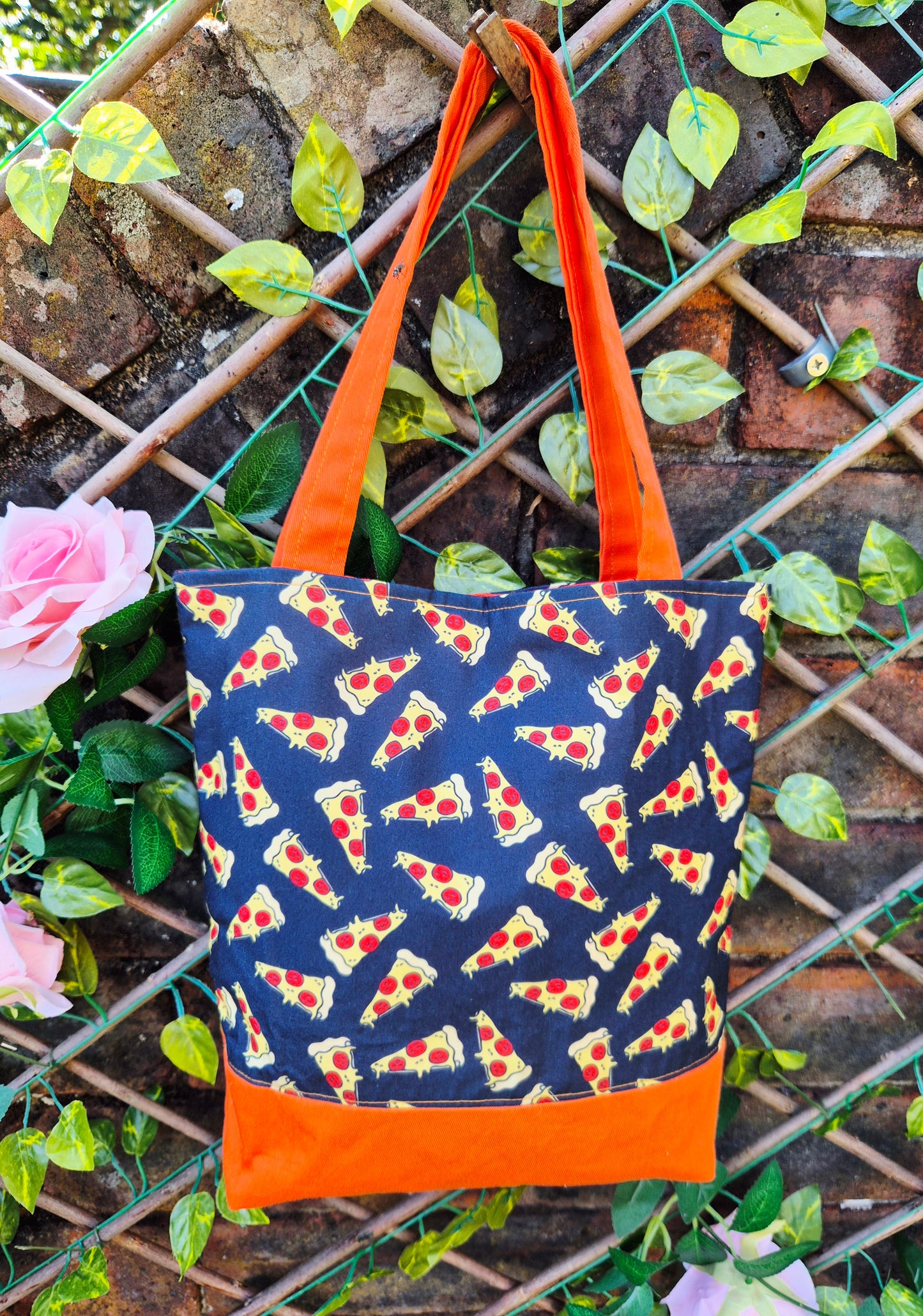 Funky Pizza Medium Tote Bag