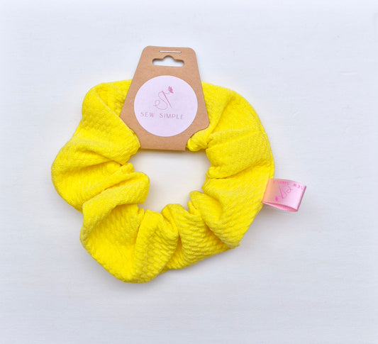 Yellow Mini size hair scrunchie