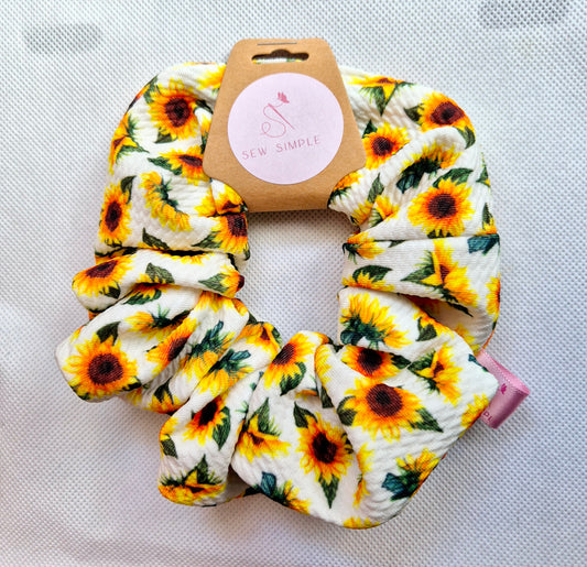 Sunflower Meadows medium hair scrunchie