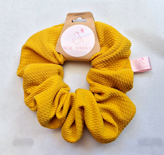 Mustard Yellow hair Scrunchie - Medium size