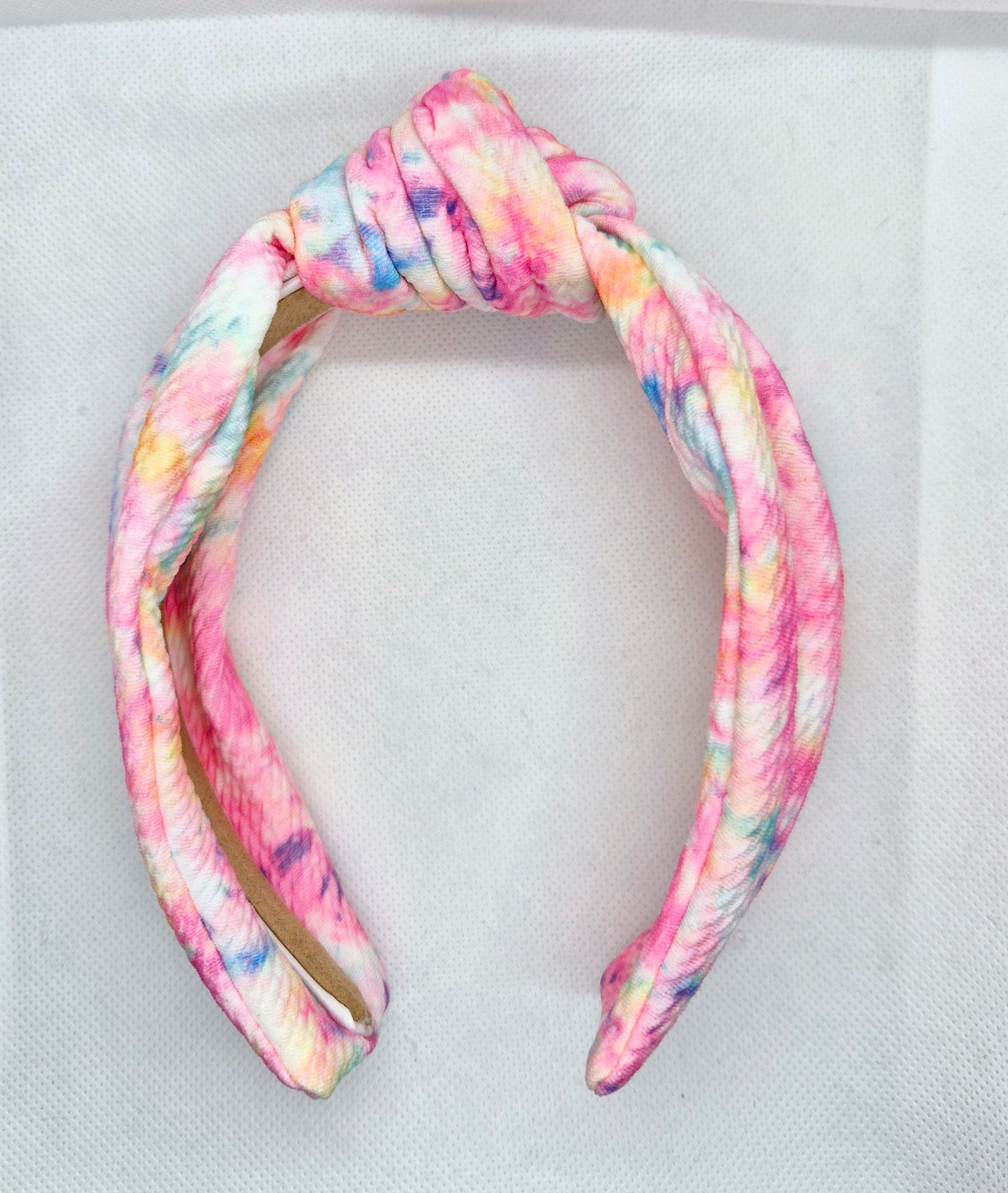 Pink Tye Dye topknot headband