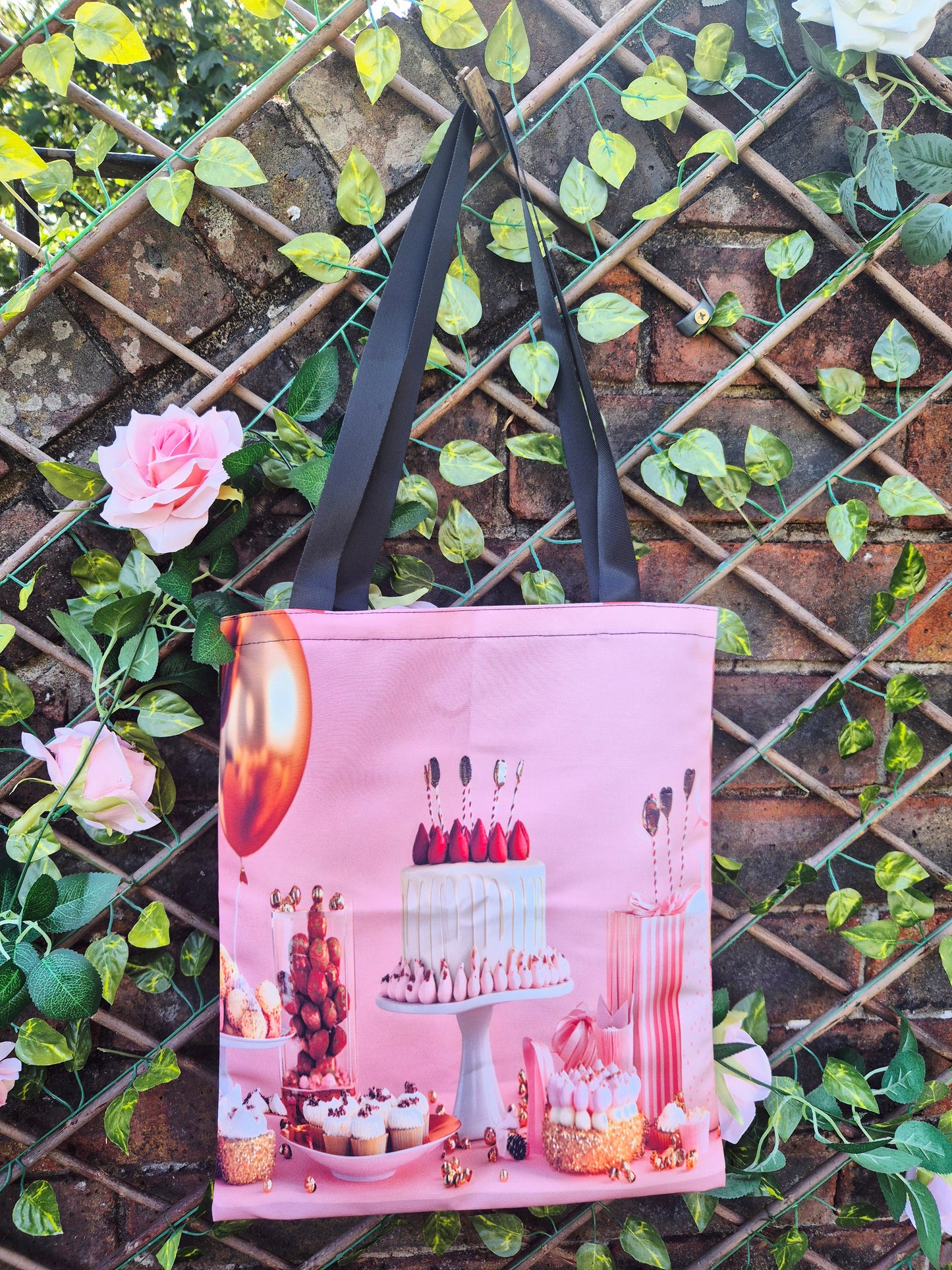 Happy Birthday! Large Pink Tote Bag