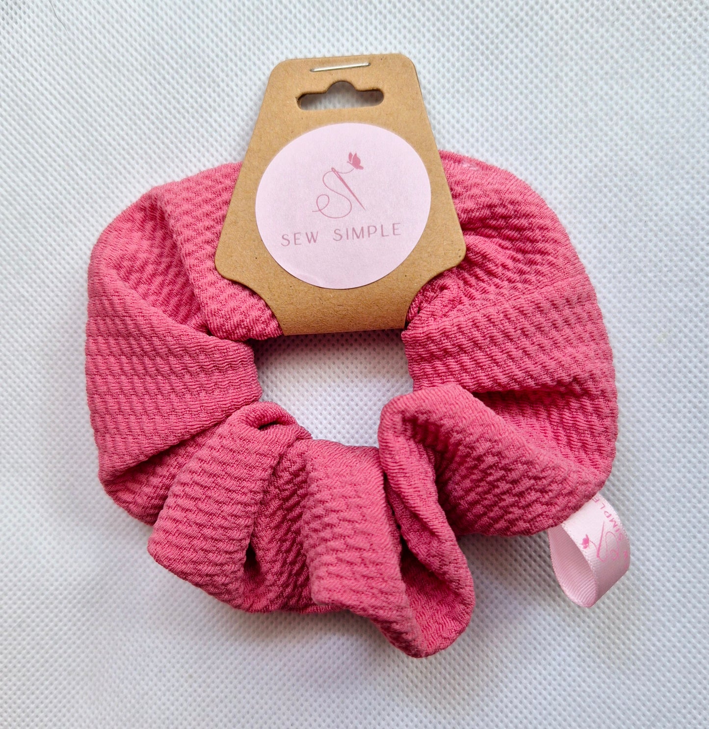 Fuchsia Pink Mini size hair scrunchie