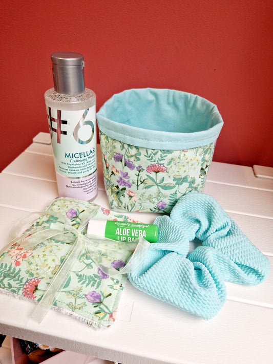 Handmade Mini Fabric Pamper Basket - Floral