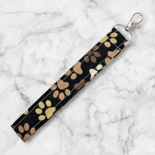 Handmade Wristlet Keychain - Pawprint