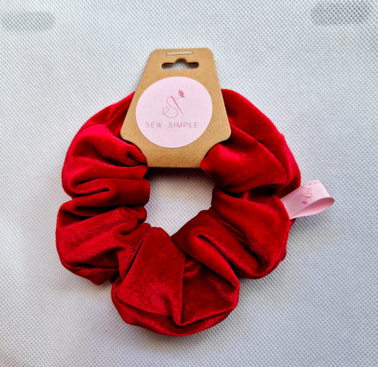 Velvet Mini size Red hair scrunchie