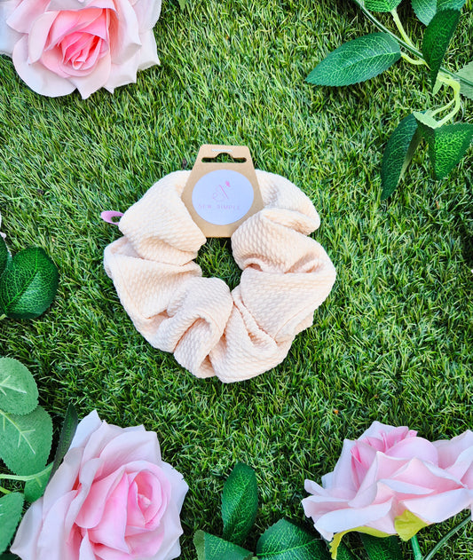 Beautiful Peach Medium Size Hair Scrunchie