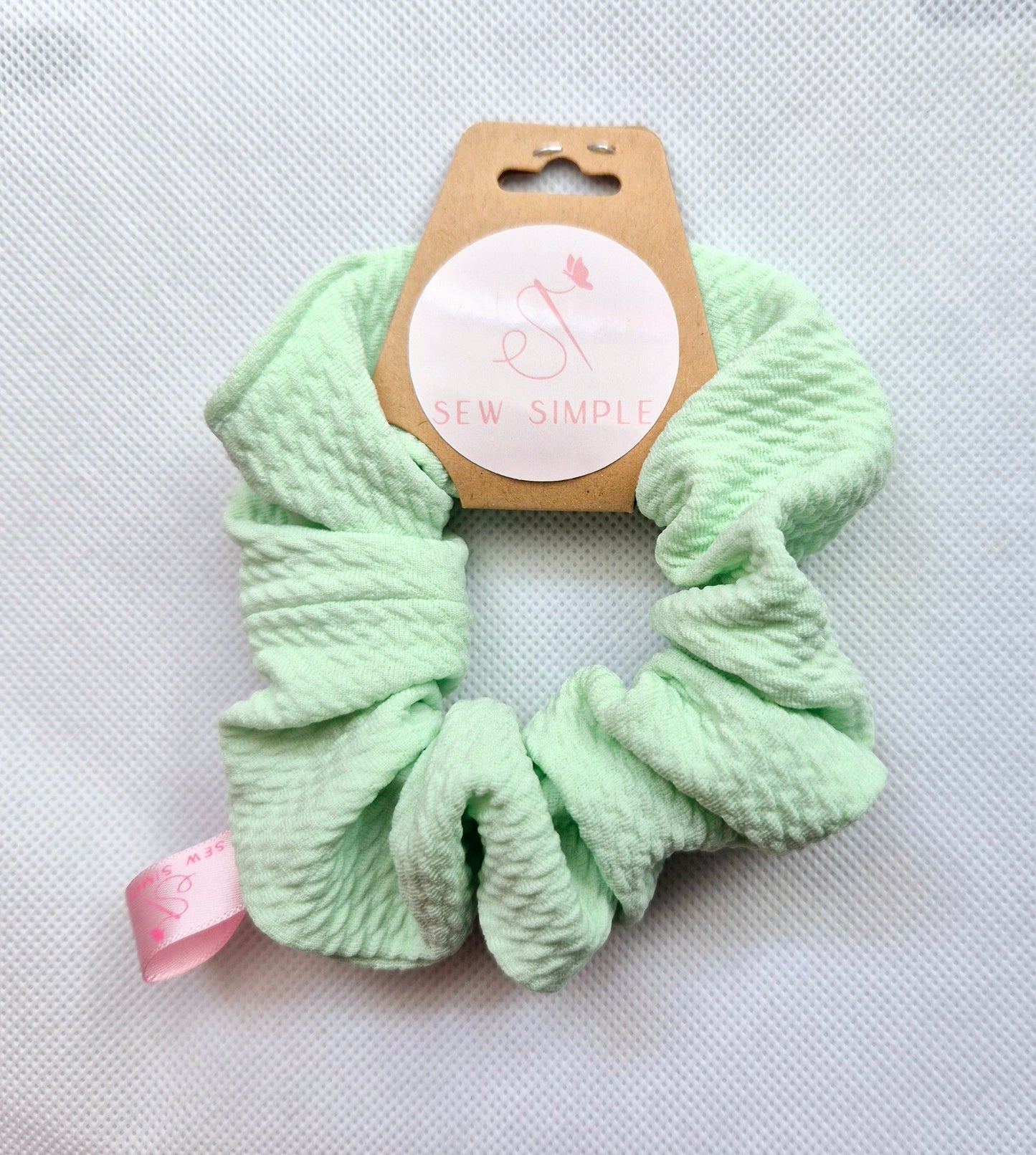 Mini size Lime Green hair scrunchie