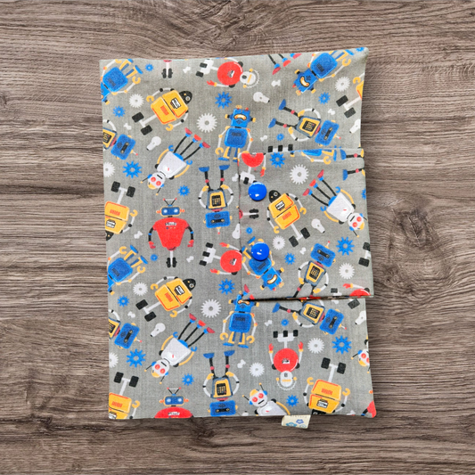 Nappies/Wipes Holding Pouch - Robot theme