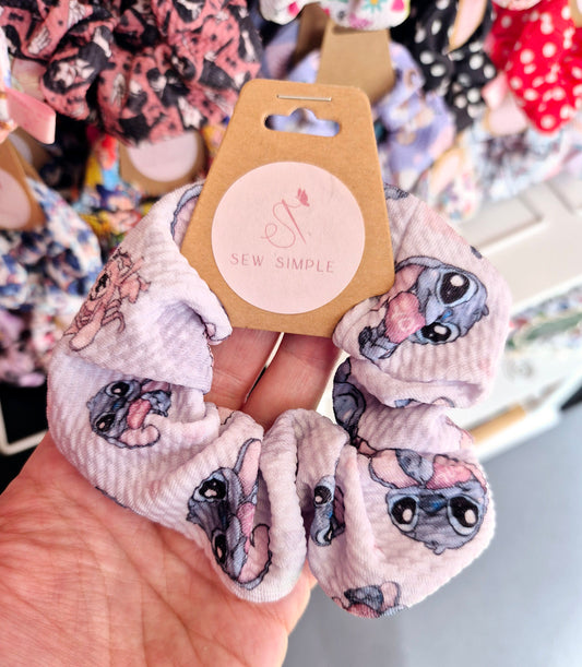 Stitch/Angel Mini Size Hair Scrunchie