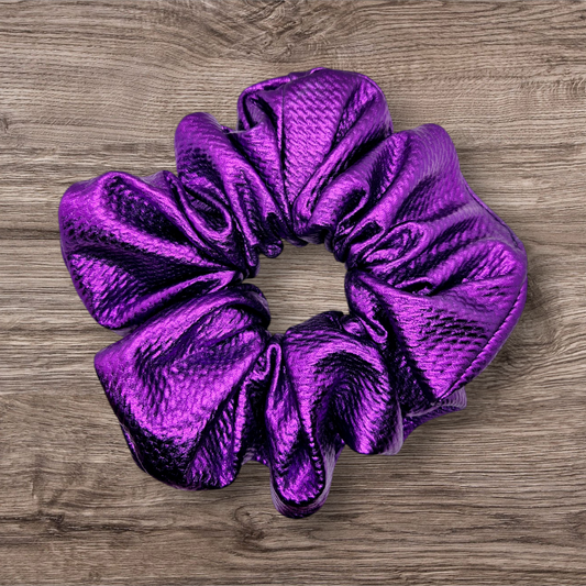 XXL Metallic Purple Hair Scrunchie