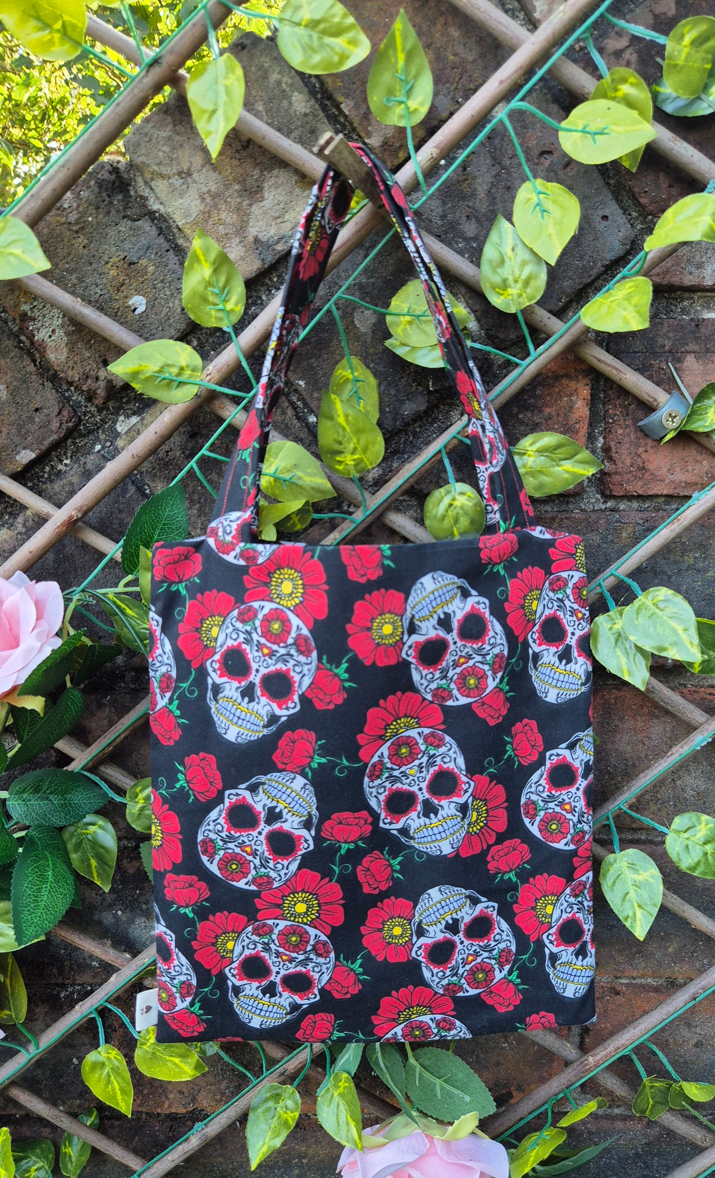 Day of The Dead small tote bag - Red