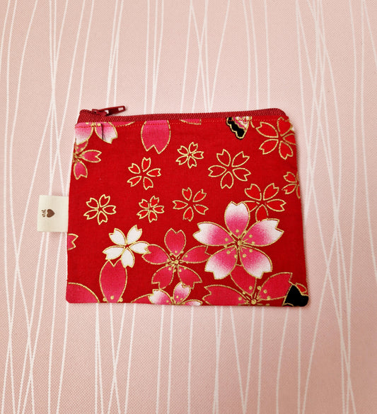 Red/gold rose coin purse