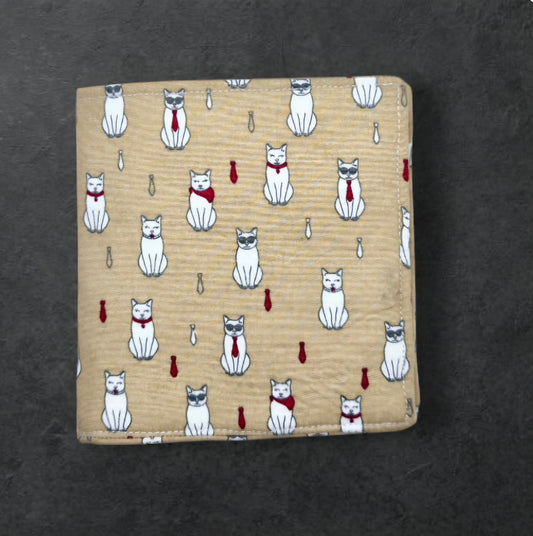 Fabric Card Holder Wallet - Cool Cats