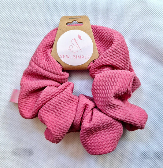 Fuchsia Pink hair scrunchie - Medium size