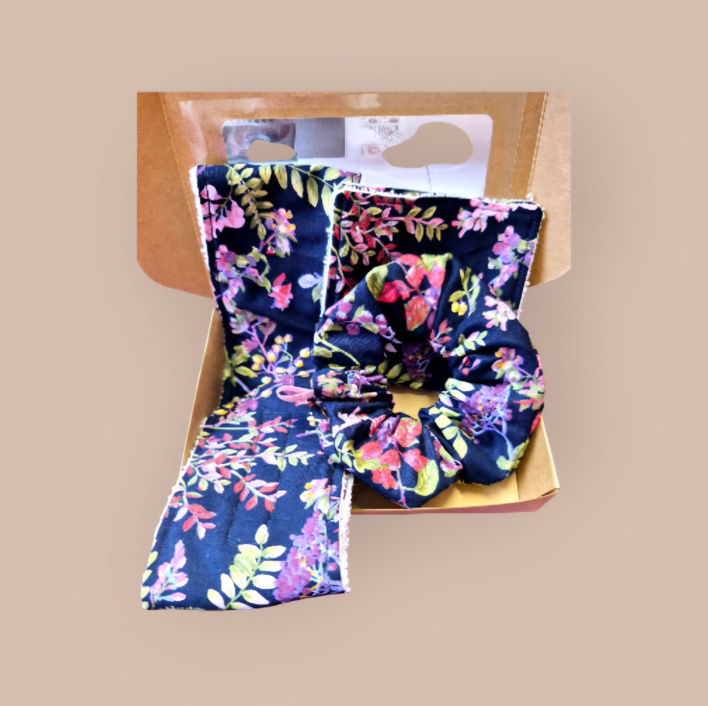 Spa Gift Set - Floral Navy Blue