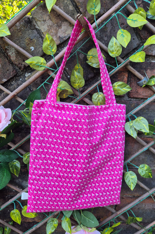 Flamingo Frenzy Small tote bag