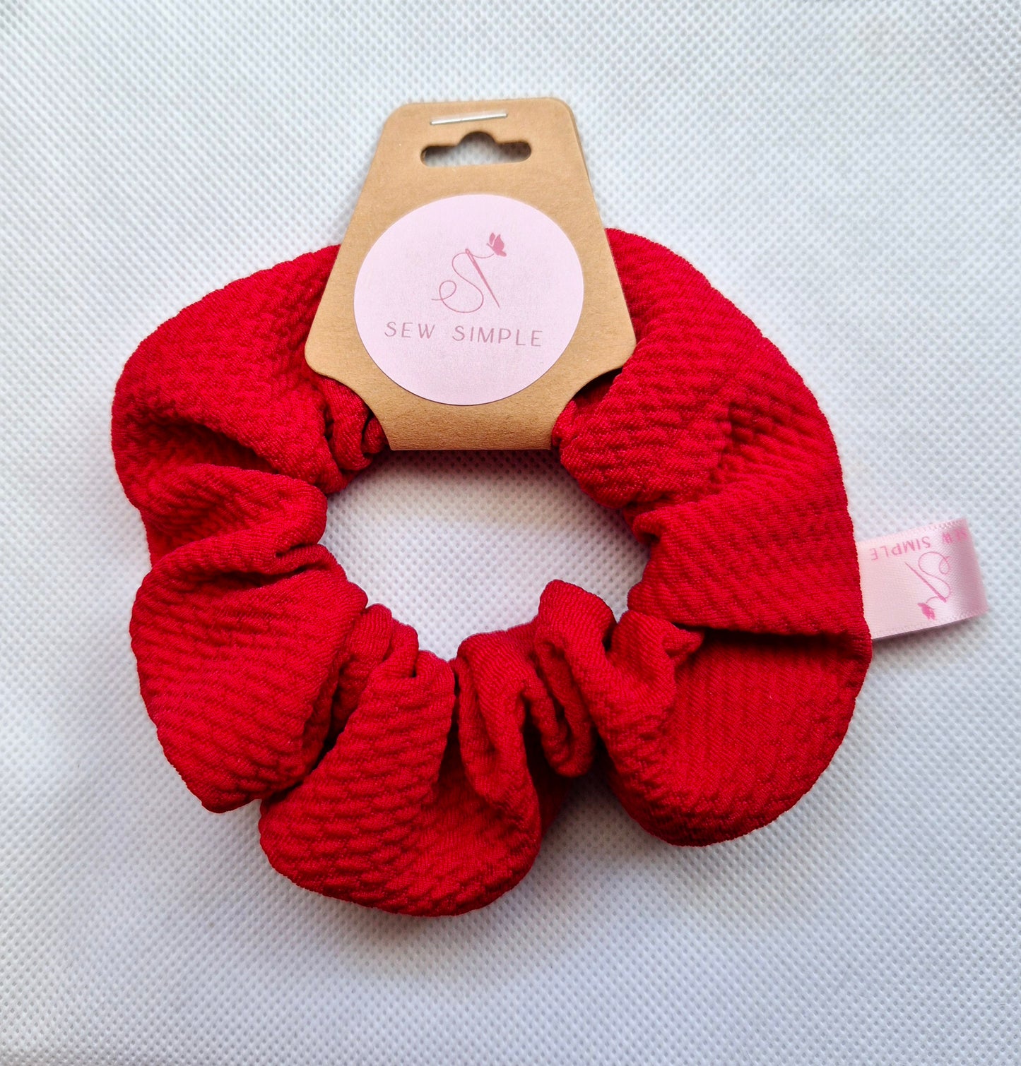 Red Mini size hair scrunchie