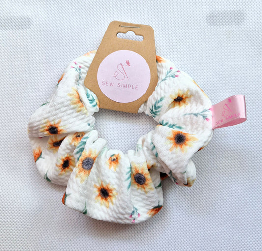 Sunflowers Mini size hair scrunchie