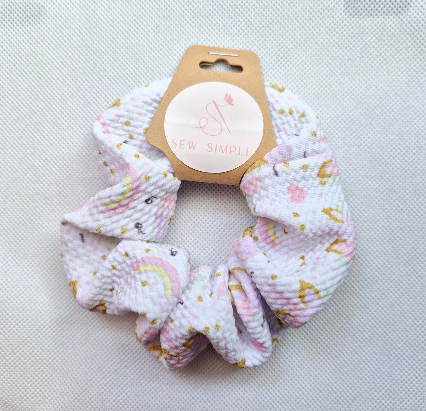 Unicorn theme Mini hair scrunchie