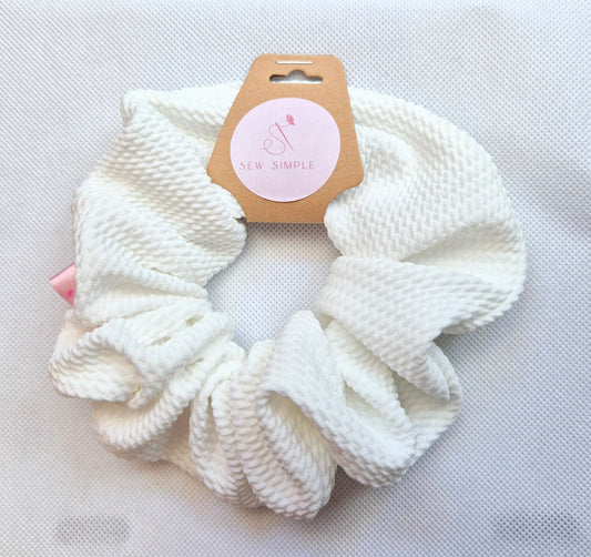 White hair scrunchie - Medium size