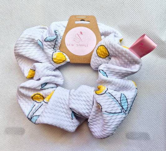 Lemon Cherry themed Medium hair scrunchie