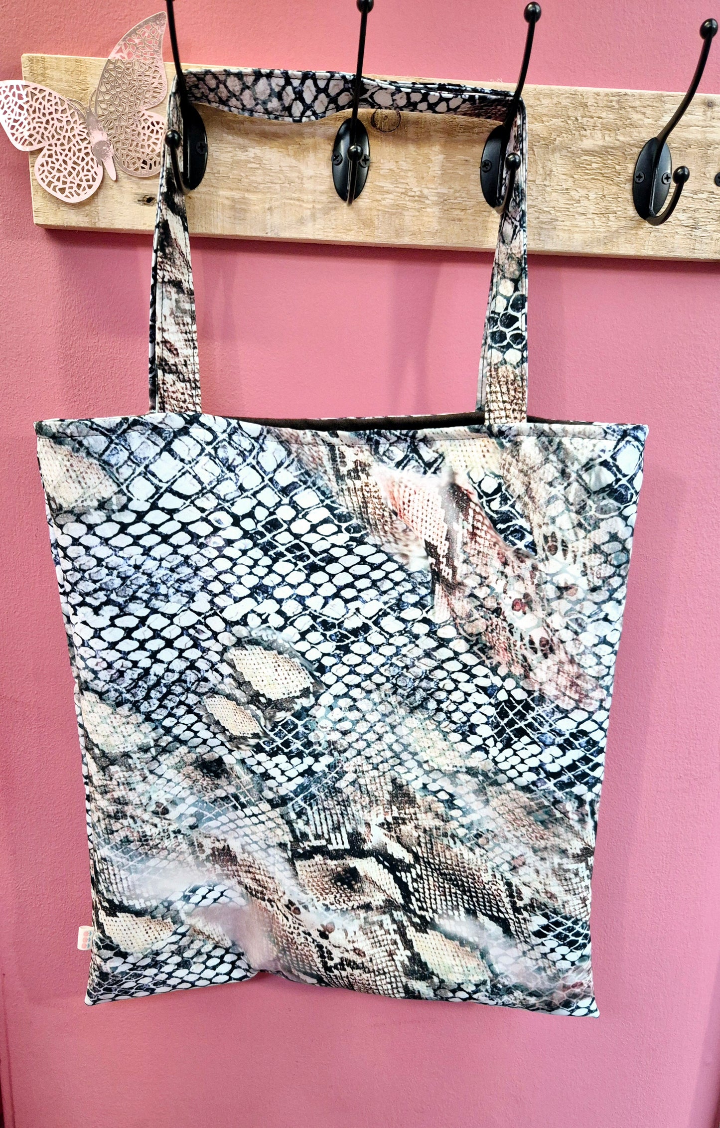 Snakeskin themed Large Tote bag