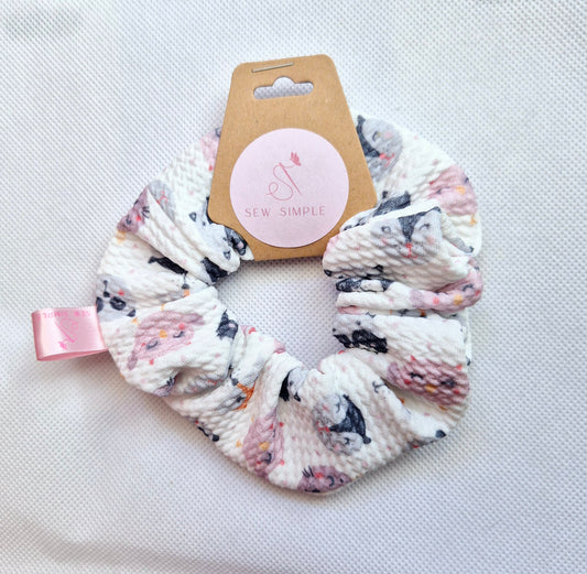 Woodland Animals Mini size hair scrunchie