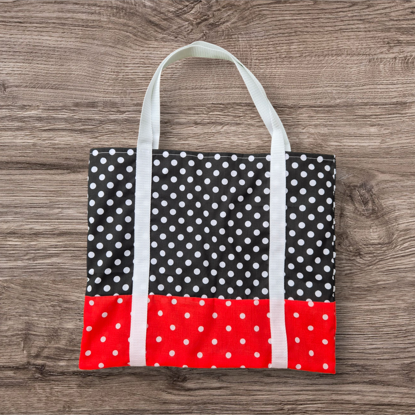 Lightweight Cotton shopping bag - Polka Dots