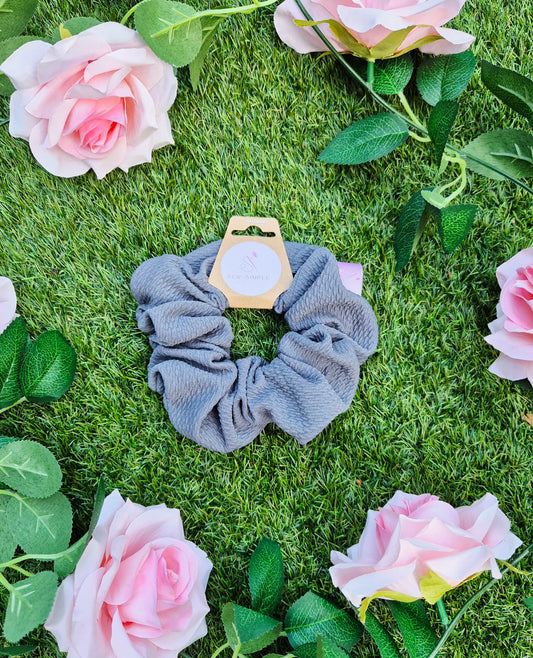 Grey Medium Size Hair Scrunchie