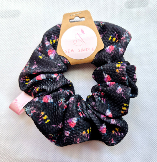 Funky Retro Rock 'n' Roll Medium hair scrunchie