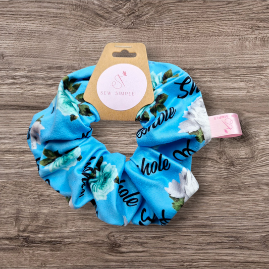 Cheeky quote 18+ hair scrunchie - Medium size