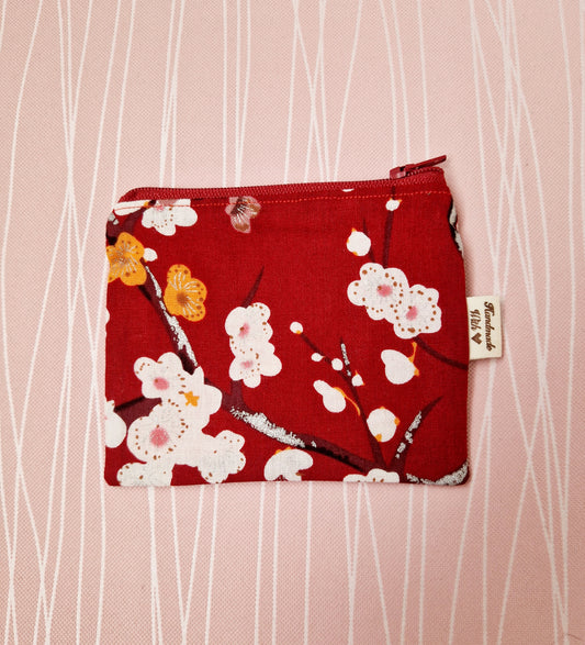 Red snow roses coin purse