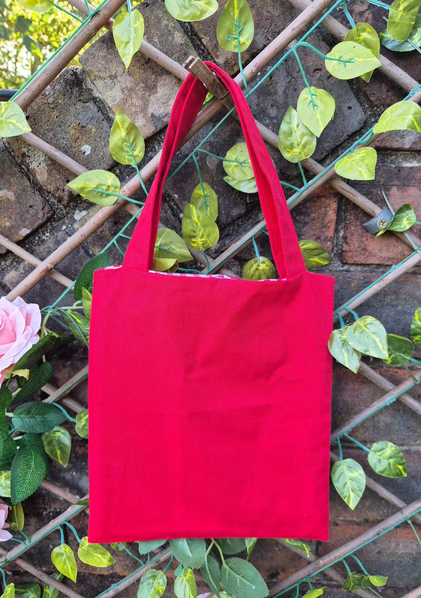 Red Small tote bag