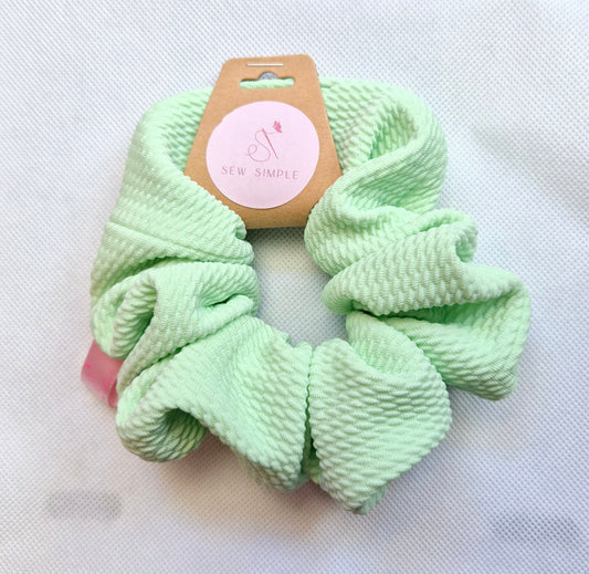 Lime Green hair scrunchie - Medium size