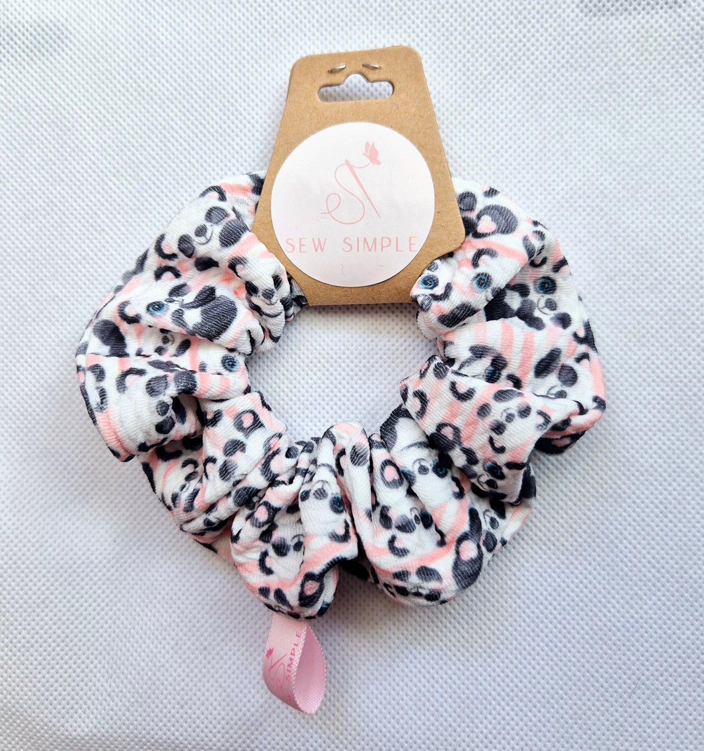 Pandas Paradise Mini size hair scrunchie