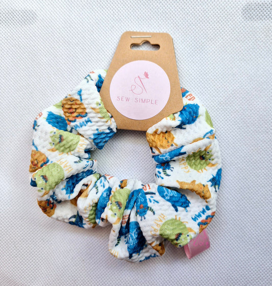 Funny Monsters mini size hair scrunchie