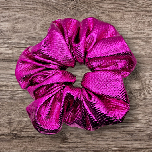 XXL Metallic Pink Hair Scrunchie