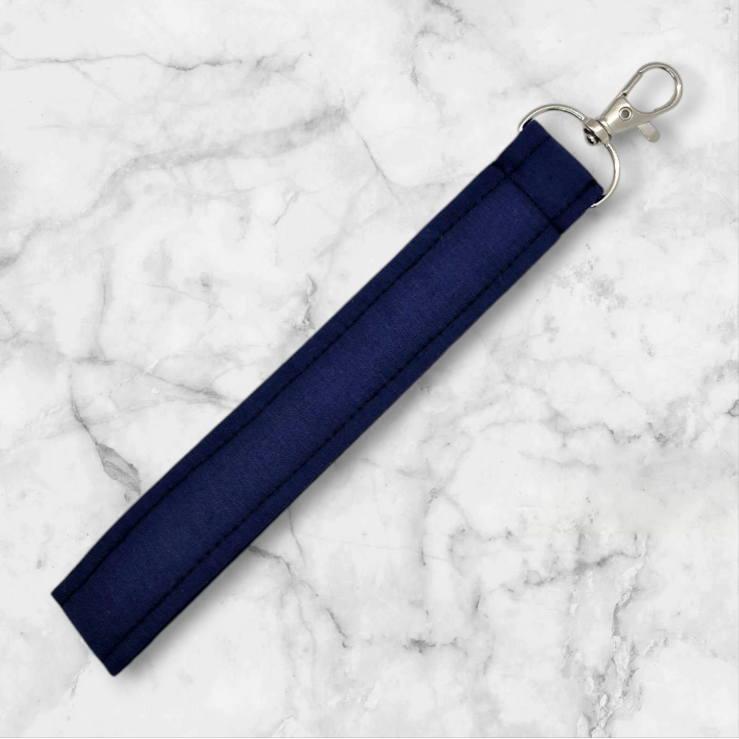 Handmade Wristlet Keychain - Midnight Blue