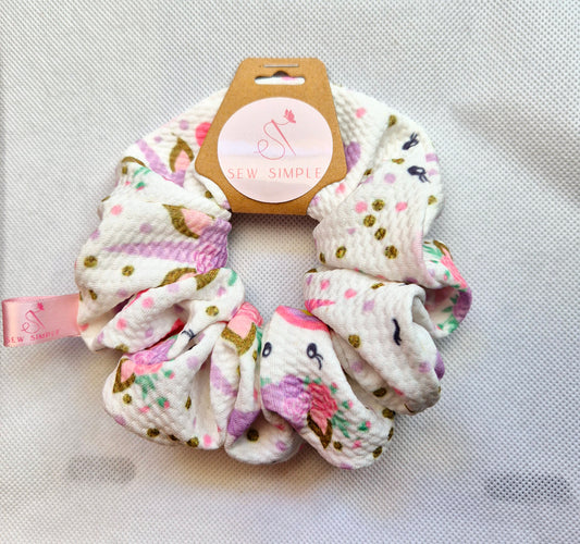 Unicorn theme Medium hair scrunchie