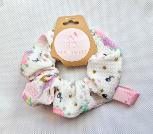 Unicorn theme Mini size hair scrunchie