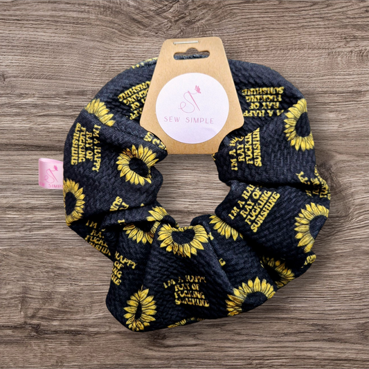 I'm a happy ray of....18+ adult hair scrunchie - Medium size