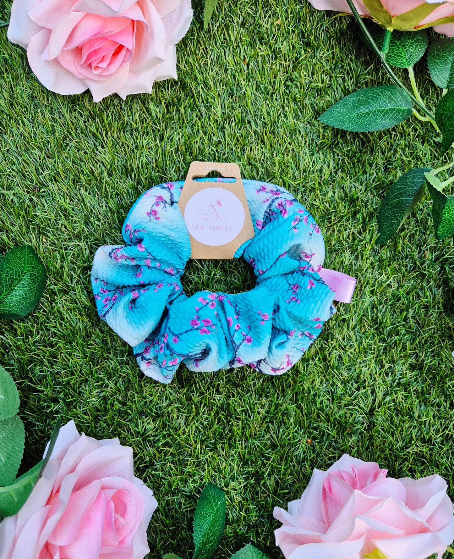 Bloosom Tree Medium Size Hair Scrunchie
